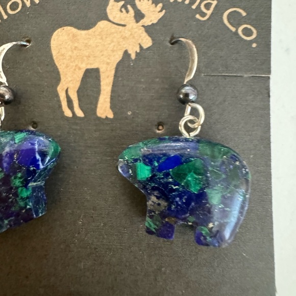 Willow Creek Trading Co-Necklace and Earring Pairs of Bear Stone Pendant Vintage - Picture 7 of 9